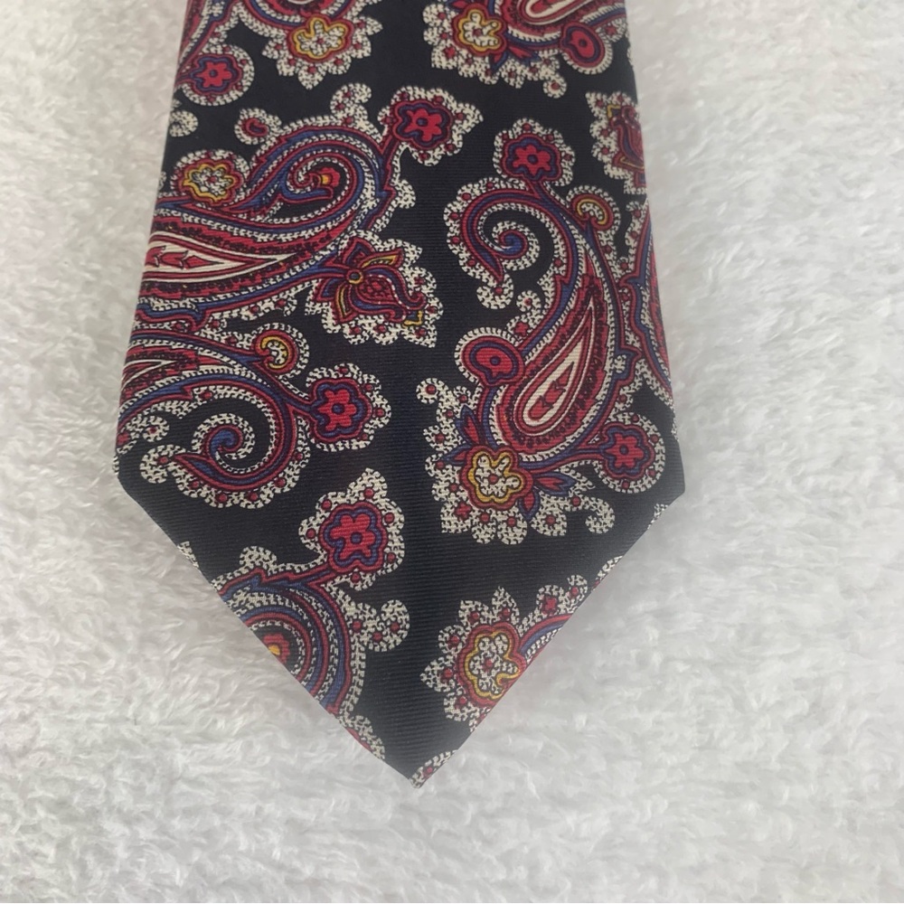 Wimbledon Collection By Racquet Club Paisley Silk‎ Tie Vintage Made In USA